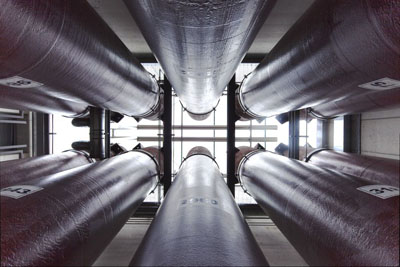 Die Heliumtanks befinden sich Großteils unter der Erdoberfläche