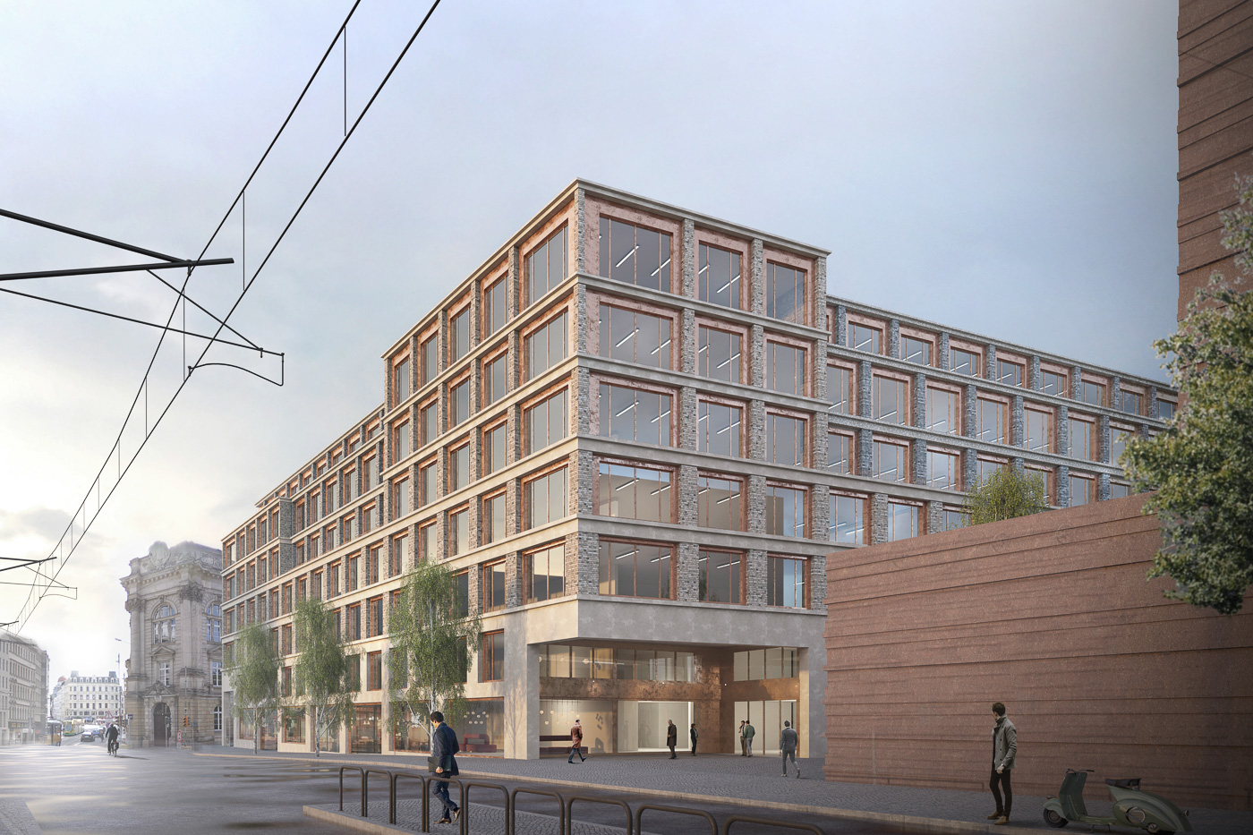 Perspektive Wettbewerb Peterssteinweg/Nonnenmühlgasse, 1. Preis, Unnewehr Packbauer Architekten